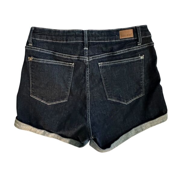 Judy Blue Dark Wash White Thread Stretchy Rolled Hem Denim Jeans Size 31 - Picture 2 of 4